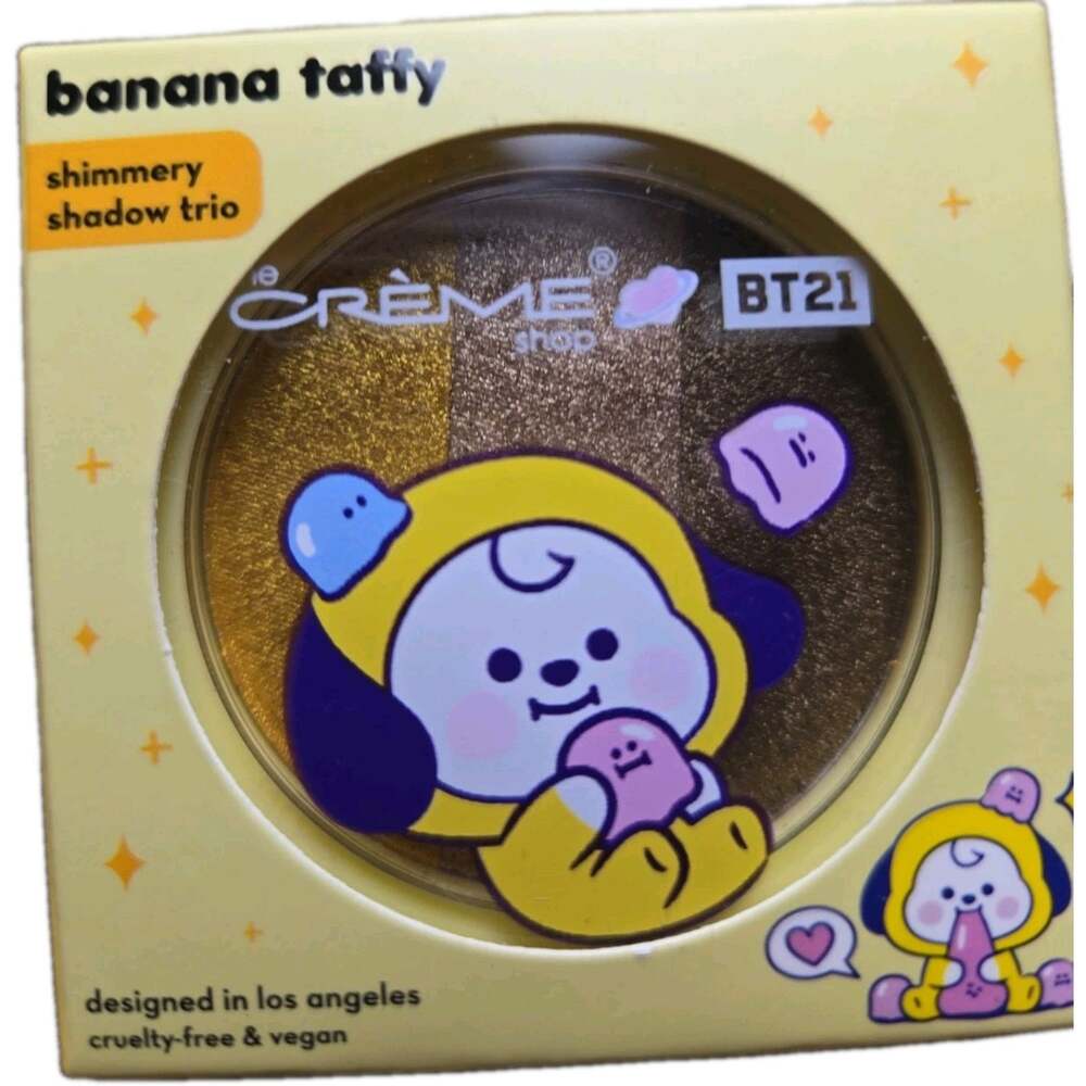 The Creme Shop BT21 Banana Taffy Shimmery Shadow Trio Chimmy New Sealed Xmas